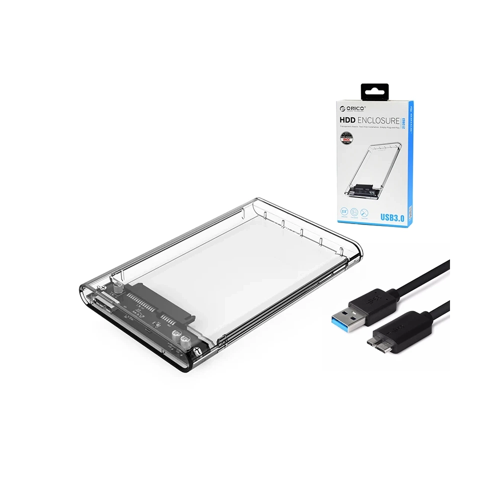 CASE ORICO TRANSPARENTE 2129U3 HDD/SDD 2.5 USB 3.0